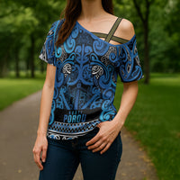 Aotearoa Iwi Ngati Porou Cross Shoulder Shirt Maori Wharenui House Tribal Pattern