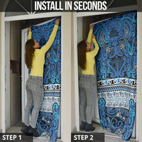 Aotearoa Iwi Ngati Porou Door Cover Maori Wharenui House Tribal Pattern