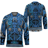 Aotearoa Iwi Ngati Porou Hockey Jersey Maori Wharenui House Tribal Pattern