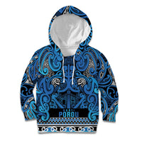 Aotearoa Iwi Ngati Porou Kid Hoodie Maori Wharenui House Tribal Pattern