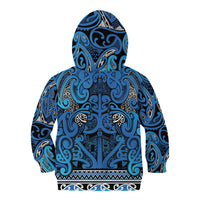 Aotearoa Iwi Ngati Porou Kid Hoodie Maori Wharenui House Tribal Pattern