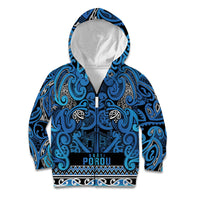Aotearoa Iwi Ngati Porou Kid Hoodie Maori Wharenui House Tribal Pattern
