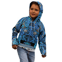 Aotearoa Iwi Ngati Porou Kid Hoodie Maori Wharenui House Tribal Pattern