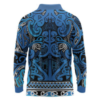 Aotearoa Iwi Ngati Porou Long Sleeve Polo Shirt Maori Wharenui House Tribal Pattern