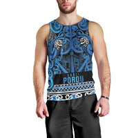 Aotearoa Iwi Ngati Porou Men Tank Top Maori Wharenui House Tribal Pattern