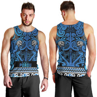 Aotearoa Iwi Ngati Porou Men Tank Top Maori Wharenui House Tribal Pattern