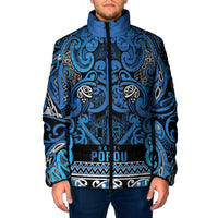 Aotearoa Iwi Ngati Porou Padded Jacket Maori Wharenui House Tribal Pattern