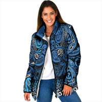 Aotearoa Iwi Ngati Porou Padded Jacket Maori Wharenui House Tribal Pattern