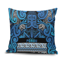 Aotearoa Iwi Ngati Porou Pillow Cover Maori Wharenui House Tribal Pattern
