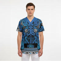 Aotearoa Iwi Ngati Porou Scrub Top Maori Wharenui House Tribal Pattern