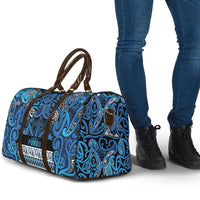 Aotearoa Iwi Ngati Porou Travel Bag Maori Wharenui House Tribal Pattern