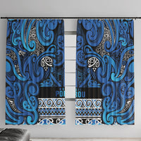 Aotearoa Iwi Ngati Porou Window Curtain Maori Wharenui House Tribal Pattern