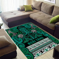 Aotearoa Iwi Ngai Tahu Area Rug Maori Wharenui House Tribal Pattern