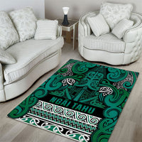 Aotearoa Iwi Ngai Tahu Area Rug Maori Wharenui House Tribal Pattern