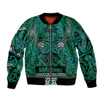 Aotearoa Iwi Ngai Tahu Bomber Jacket Maori Wharenui House Tribal Pattern