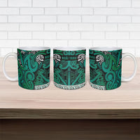 Aotearoa Iwi Ngai Tahu Ceramic Mug Maori Wharenui House Tribal Pattern