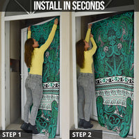 Aotearoa Iwi Ngai Tahu Door Cover Maori Wharenui House Tribal Pattern