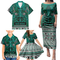 Aotearoa Iwi Ngai Tahu Family Matching Puletasi and Hawaiian Shirt Maori Wharenui House Tribal Pattern