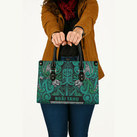 Aotearoa Iwi Ngai Tahu Leather Bag Maori Wharenui House Tribal Pattern