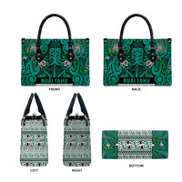 Aotearoa Iwi Ngai Tahu Leather Bag Maori Wharenui House Tribal Pattern