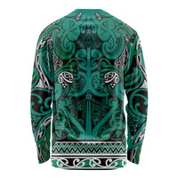 Aotearoa Iwi Ngai Tahu Long Sleeve Shirt Maori Wharenui House Tribal Pattern