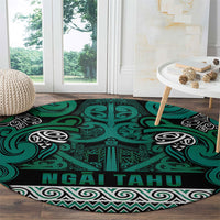 Aotearoa Iwi Ngai Tahu Round Carpet Maori Wharenui House Tribal Pattern
