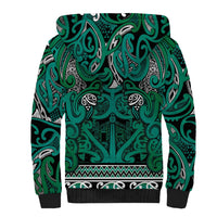 Aotearoa Iwi Ngai Tahu Sherpa Hoodie Maori Wharenui House Tribal Pattern