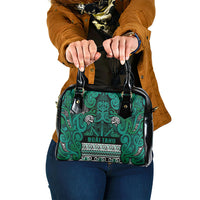 Aotearoa Iwi Ngai Tahu Shoulder Handbag Maori Wharenui House Tribal Pattern