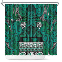 Aotearoa Iwi Ngai Tahu Shower Curtain Maori Wharenui House Tribal Pattern