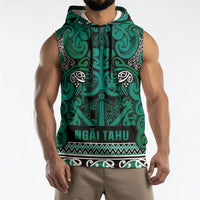 Aotearoa Iwi Ngai Tahu Sleeveless Hoodie Maori Wharenui House Tribal Pattern