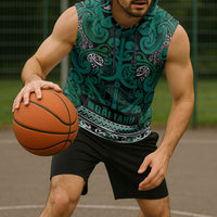 Aotearoa Iwi Ngai Tahu Sleeveless Hoodie Maori Wharenui House Tribal Pattern