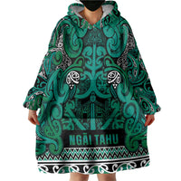 Aotearoa Iwi Ngai Tahu Wearable Blanket Hoodie Maori Wharenui House Tribal Pattern