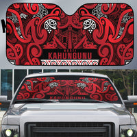 Aotearoa Iwi Ngati Kahungunu Auto Sun Shade Maori Wharenui House Tribal Pattern