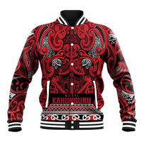 Aotearoa Iwi Ngati Kahungunu Baseball Jacket Maori Wharenui House Tribal Pattern