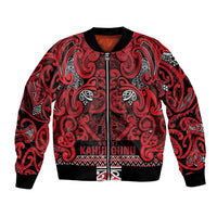 Aotearoa Iwi Ngati Kahungunu Bomber Jacket Maori Wharenui House Tribal Pattern