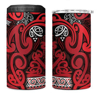 Aotearoa Iwi Ngati Kahungunu 4 in 1 Can Cooler Tumbler Maori Wharenui House Tribal Pattern
