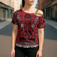 Aotearoa Iwi Ngati Kahungunu Cross Shoulder Shirt Maori Wharenui House Tribal Pattern