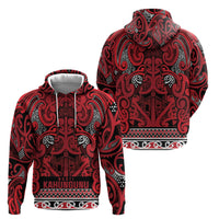 Aotearoa Iwi Ngati Kahungunu Hoodie Maori Wharenui House Tribal Pattern