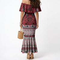 Aotearoa Iwi Ngati Kahungunu Mermaid Dress Maori Wharenui House Tribal Pattern