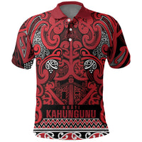 Aotearoa Iwi Ngati Kahungunu Polo Shirt Maori Wharenui House Tribal Pattern