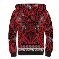 Aotearoa Iwi Ngati Kahungunu Sherpa Hoodie Maori Wharenui House Tribal Pattern