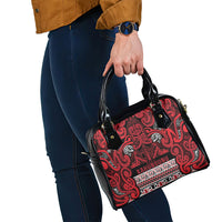 Aotearoa Iwi Ngati Kahungunu Shoulder Handbag Maori Wharenui House Tribal Pattern