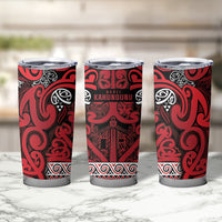 Aotearoa Iwi Ngati Kahungunu Tumbler Cup Maori Wharenui House Tribal Pattern