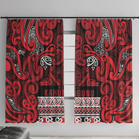Aotearoa Iwi Ngati Kahungunu Window Curtain Maori Wharenui House Tribal Pattern