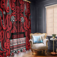 Aotearoa Iwi Ngati Kahungunu Window Curtain Maori Wharenui House Tribal Pattern
