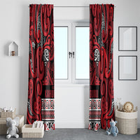 Aotearoa Iwi Ngati Kahungunu Window Curtain Maori Wharenui House Tribal Pattern
