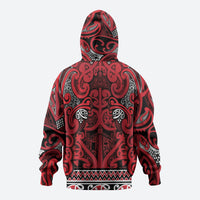 Aotearoa Iwi Ngati Kahungunu Zip Hoodie Maori Wharenui House Tribal Pattern