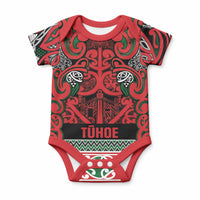 Aotearoa Iwi Tuhoe Baby Onesie Maori Wharenui House Tribal Pattern