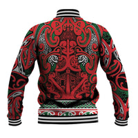 Aotearoa Iwi Tuhoe Baseball Jacket Maori Wharenui House Tribal Pattern