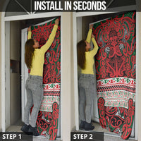 Aotearoa Iwi Tuhoe Door Cover Maori Wharenui House Tribal Pattern